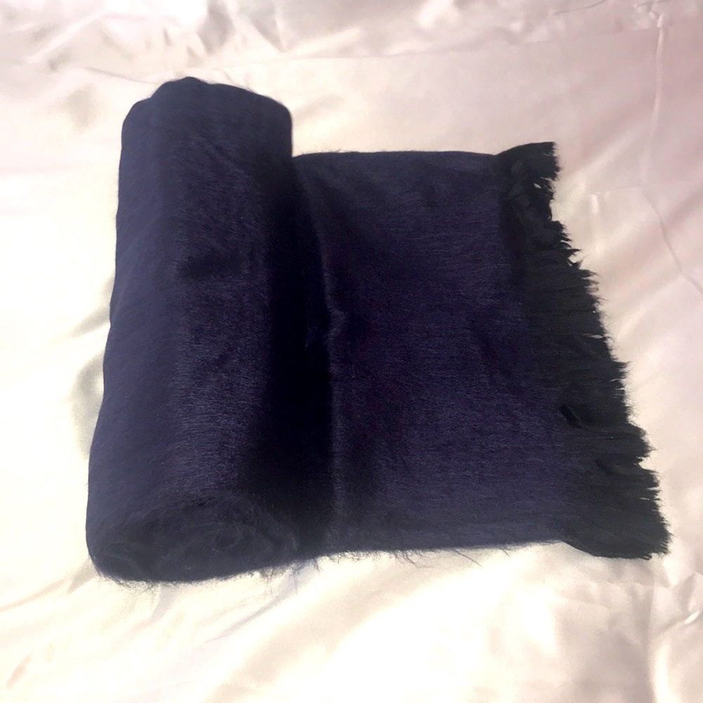 New Purple Peruvian Alpaca Wool Shawl / Oversized Scarf